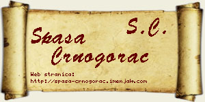 Spasa Crnogorac vizit kartica